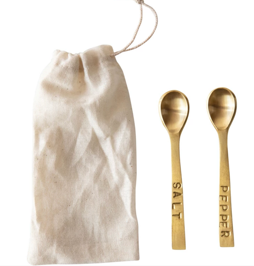 Salt and Pepper Spoons, Set of 2
