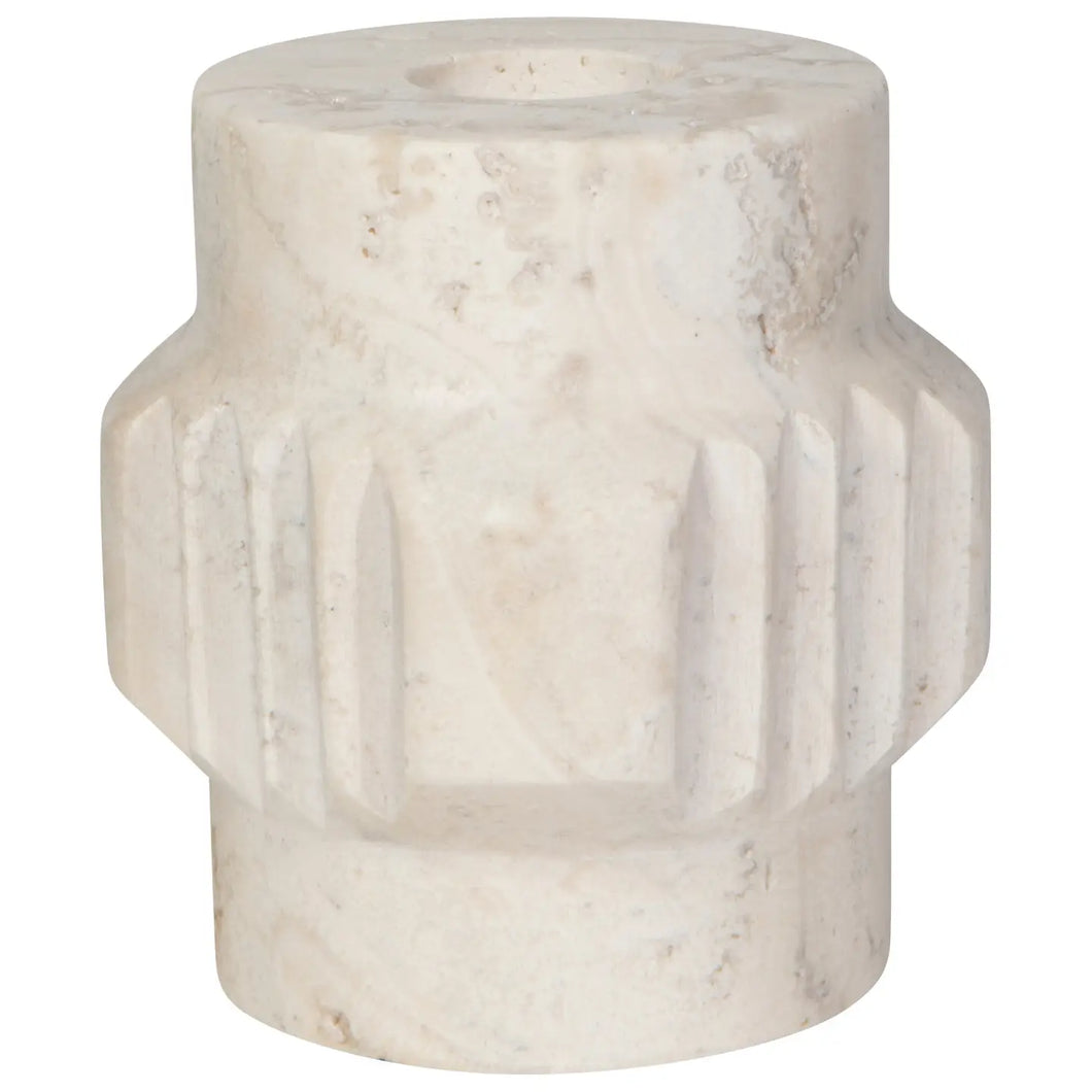 Travertine Candle Holder Short