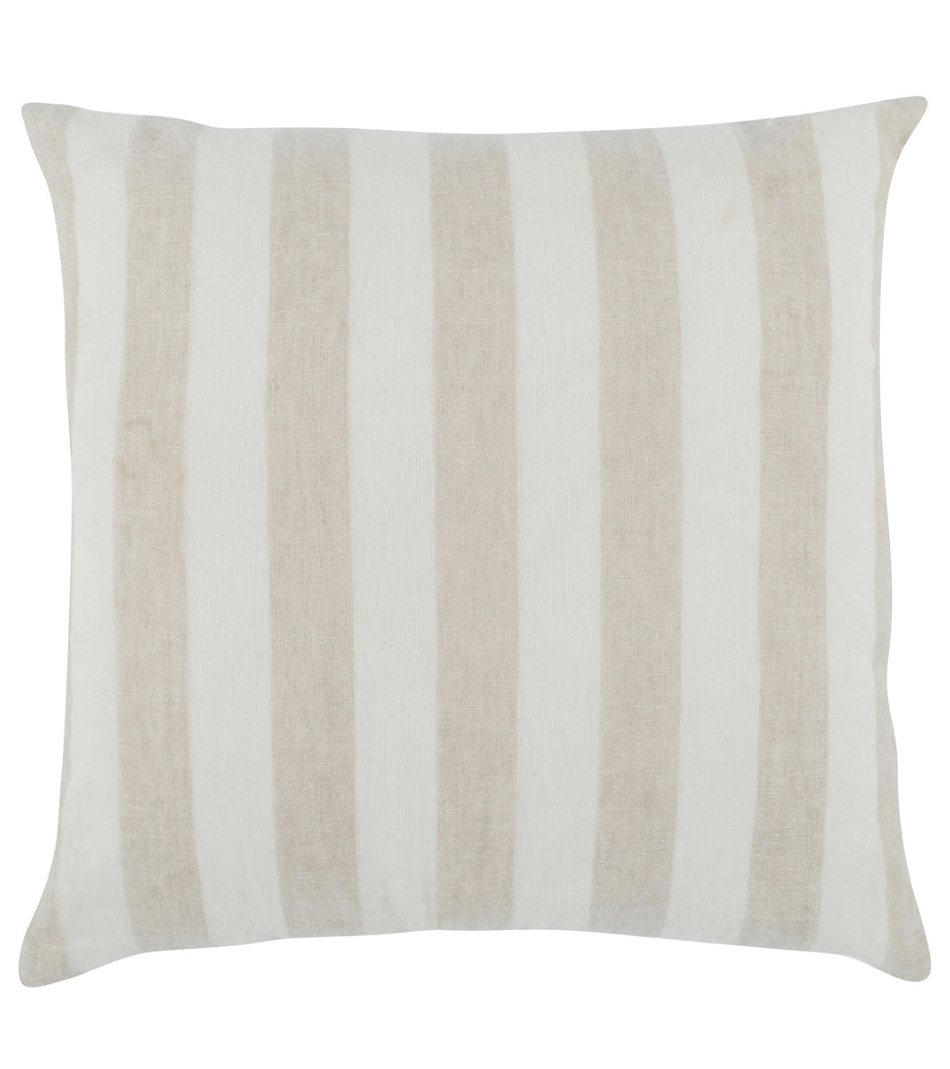 Striped Linen Pillow w/ Down Fill