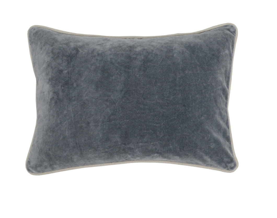 Stone Grey Velvet Pillow