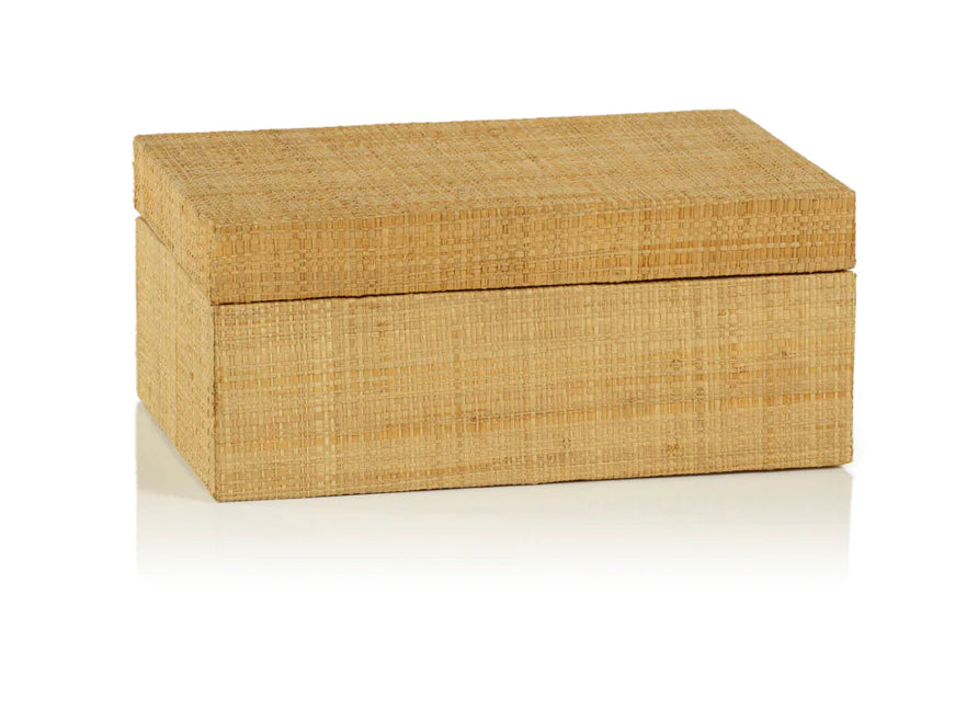 Hampton Grasscloth Box with Suede Interior