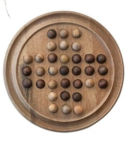 Mango Wood Chinese Checkers, Set of 35