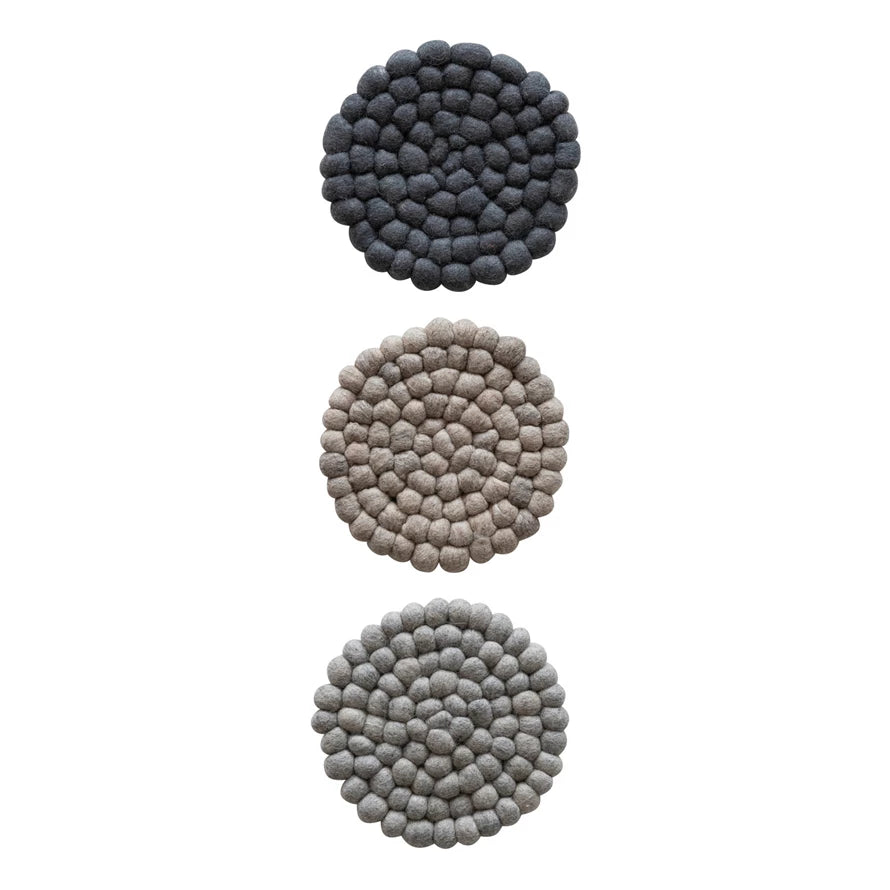 Wool Felt Ball Trivet