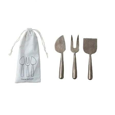 Metal Cheese Servers-Set of 3
