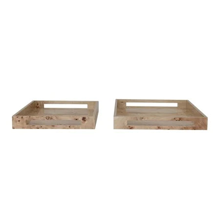Burlwood Veneer Tray-Small