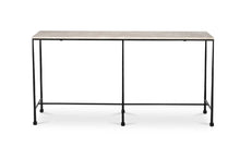 Load image into Gallery viewer, Riviera Marble and Iron Console Table
