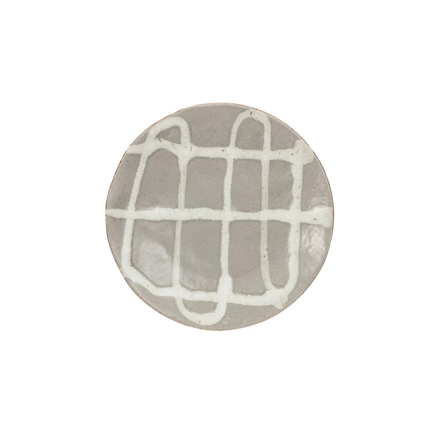 Stoneware Plate, Reactive Glaze