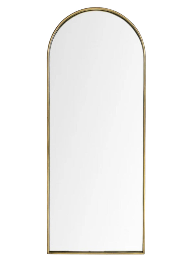 Christine Arched Metal Framed Mirror-Gold