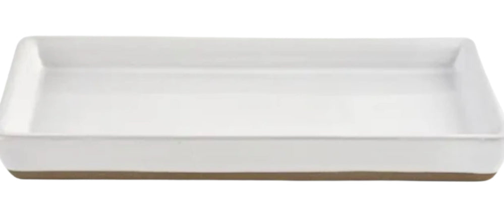 Stoneware Tray-White