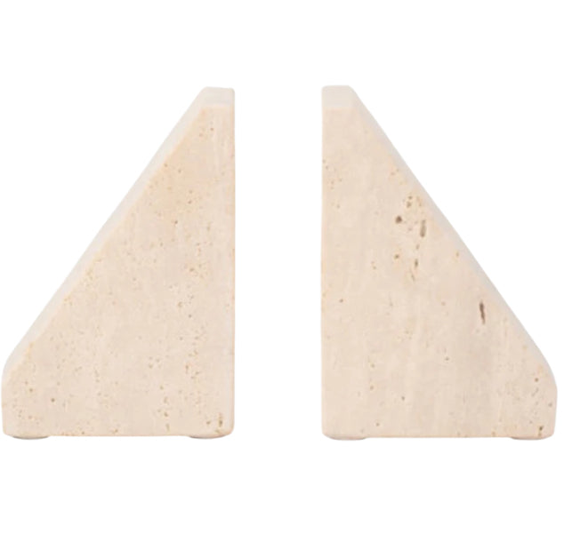 Travertine Bookends