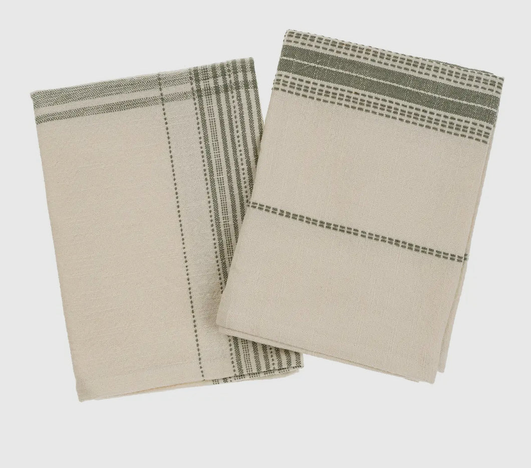 Set of 2 Sage Tea Towels