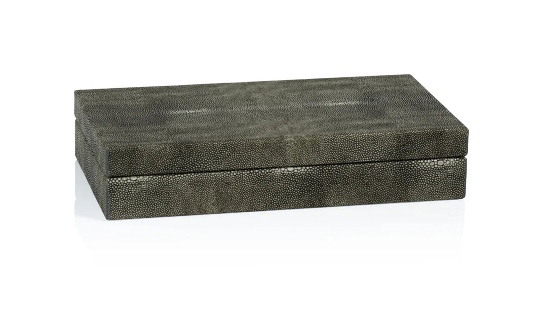 Faux Stingray Box w/ Suede Interior