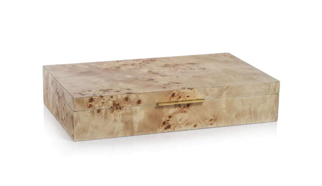 Burl Wood Veneer Box- Large