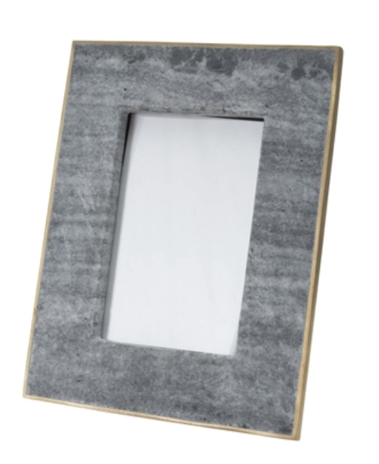 Marble Photo Frame w/ Brass Trim