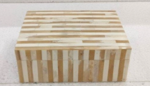 Striped Bone Box-Medium