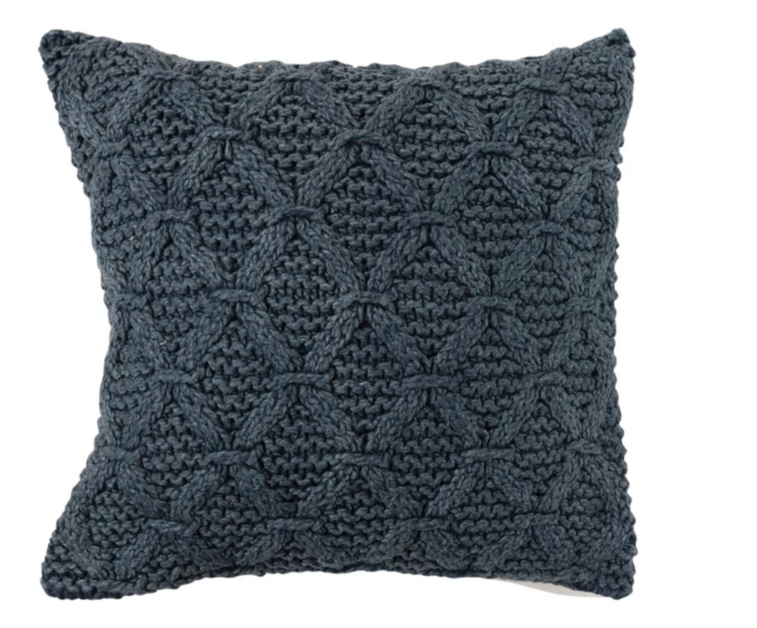 Cable Knit Pillow w/ Pattern