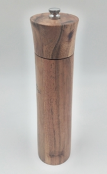Wood Pepper Mill w/Stainless Steel-Small