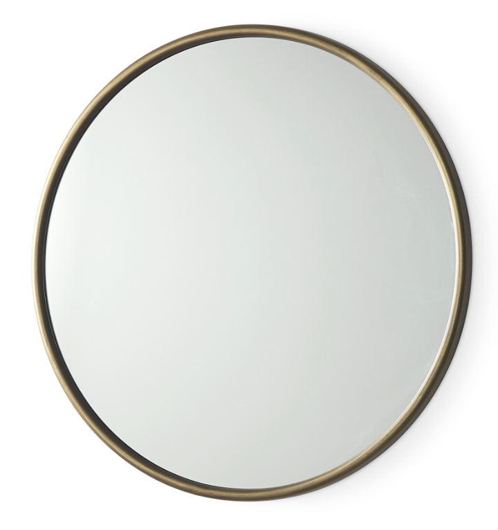 Presley Gold Round Metal Mirror-SMALL