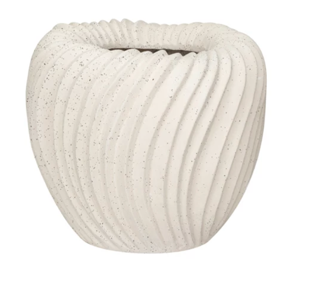 Stoneware Pleated Planter (Holds 8
