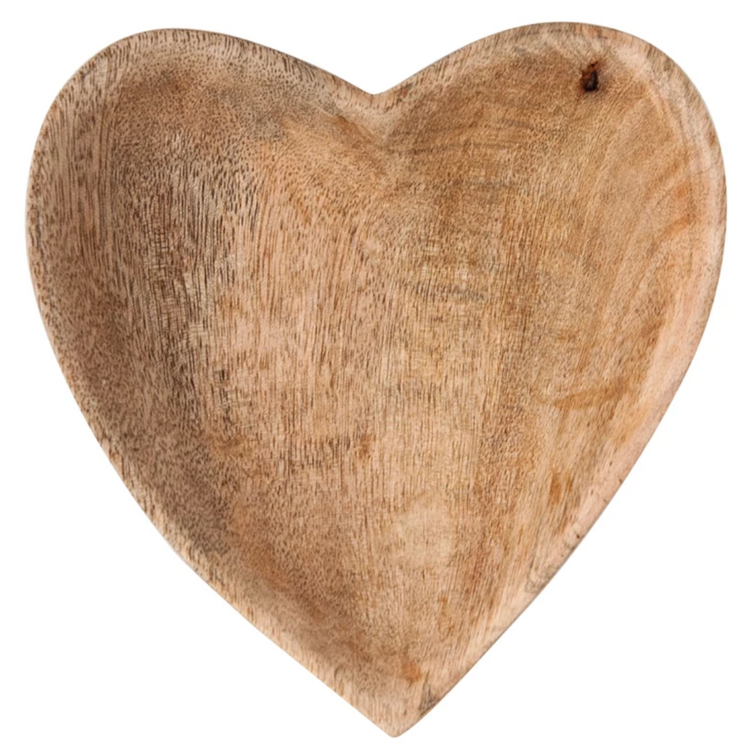 Wooden Heart Shaped Bowl