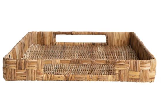Hand-Woven Rattan Tray-Large