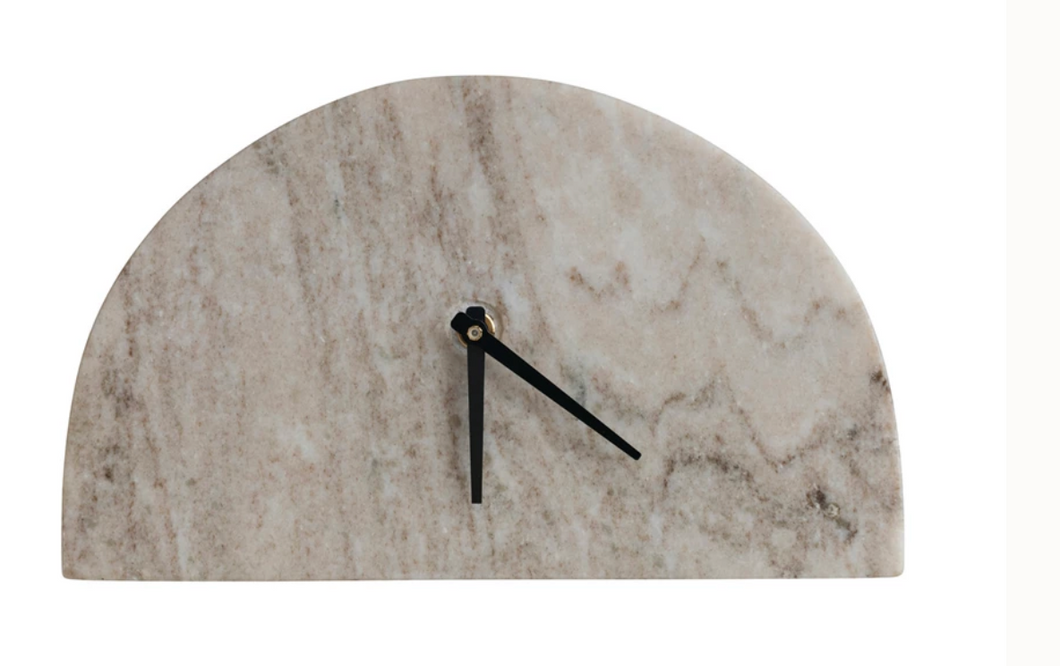 Marble Mantel Clock (Requires 1-AA Battery)