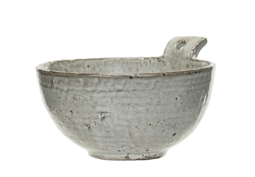 Stoneware Bowl w/ Handle -Small