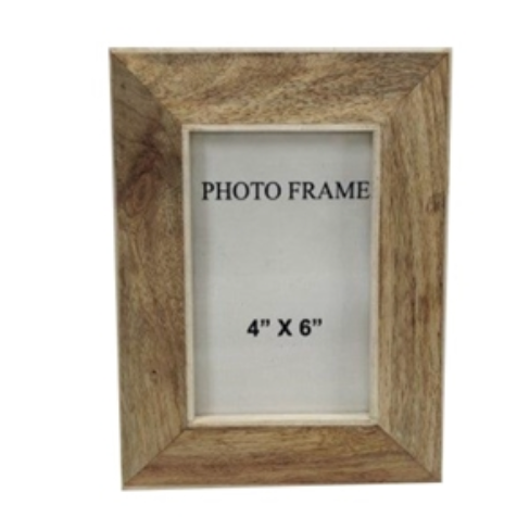 Wood Photo Frame w/Resin Border