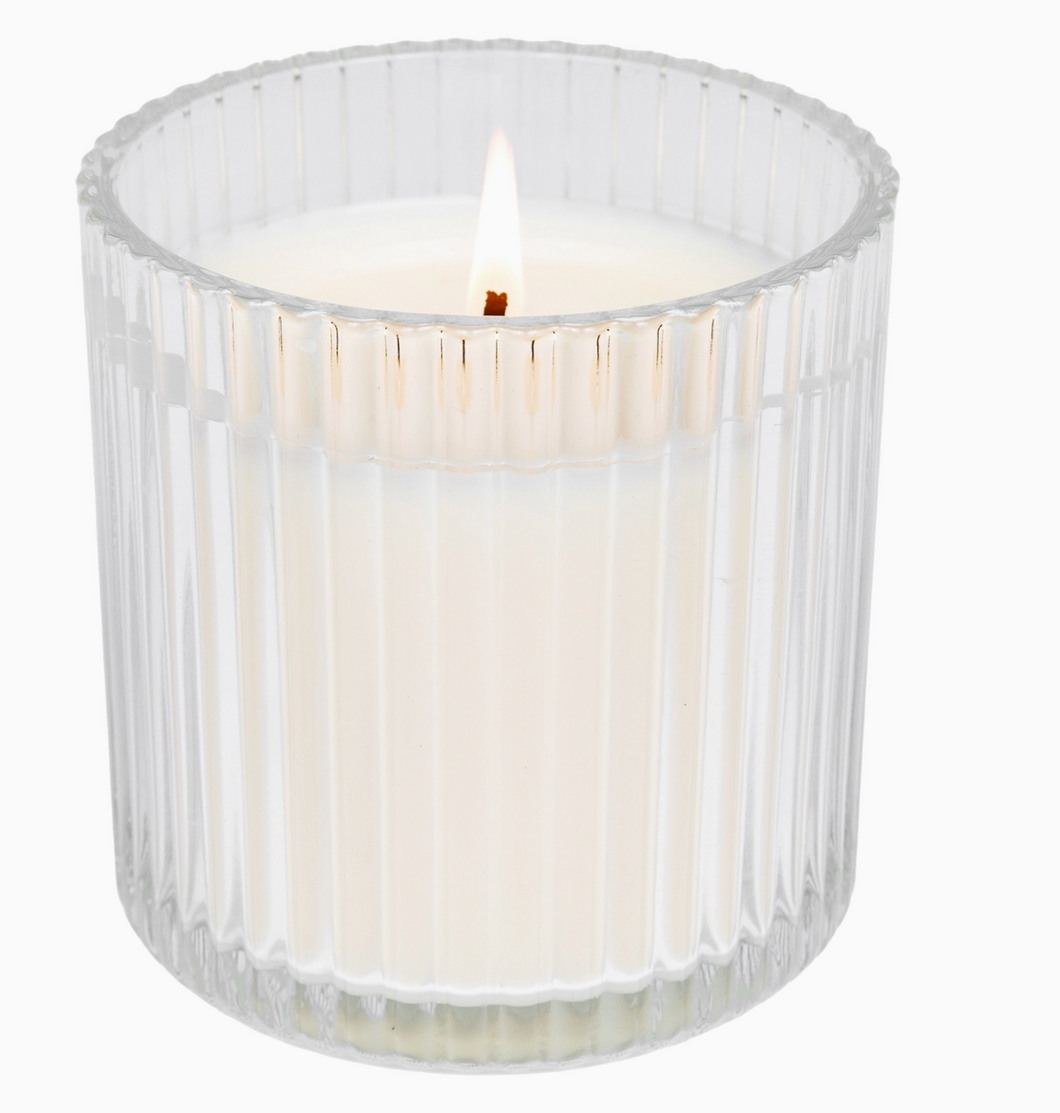 Warm and Cozy Fluted Candle