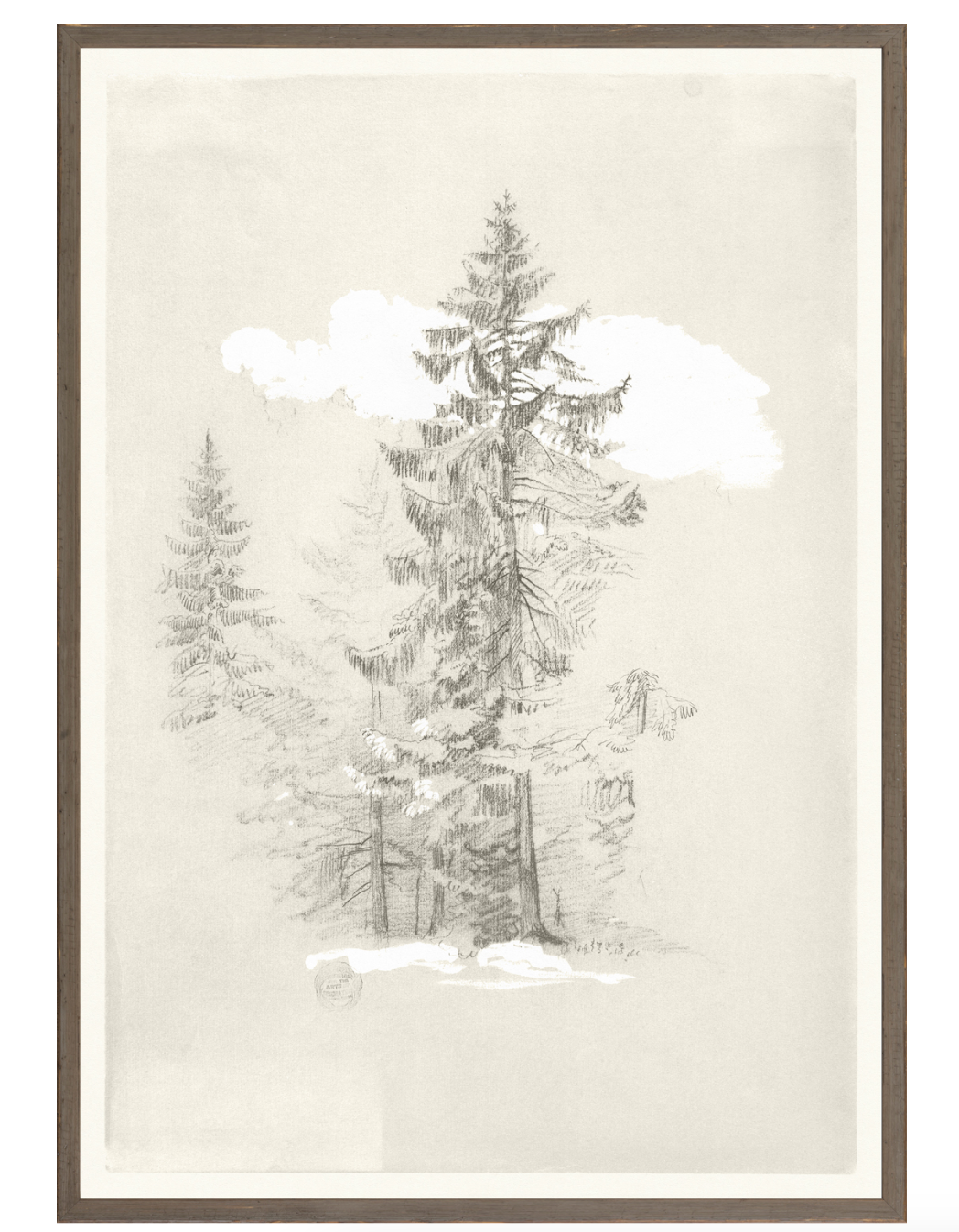 Church Tree Drawing – 1868-Local Pickup Only