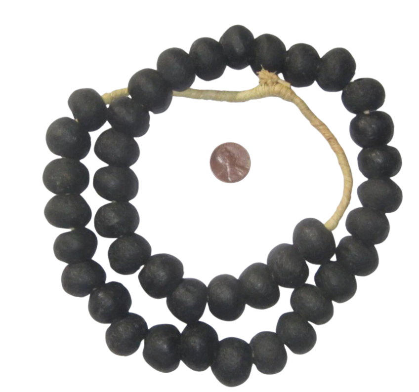 Opaque Black Glass Bead