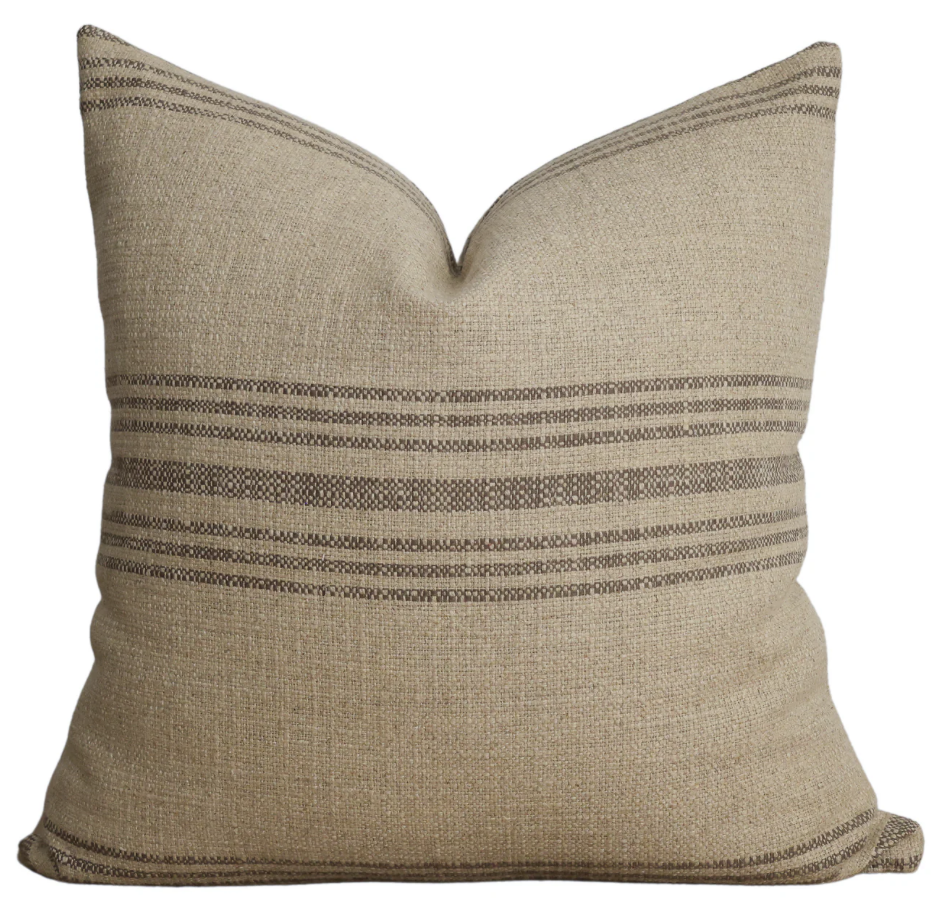 French Vintage Grain Sack Pillow Cover