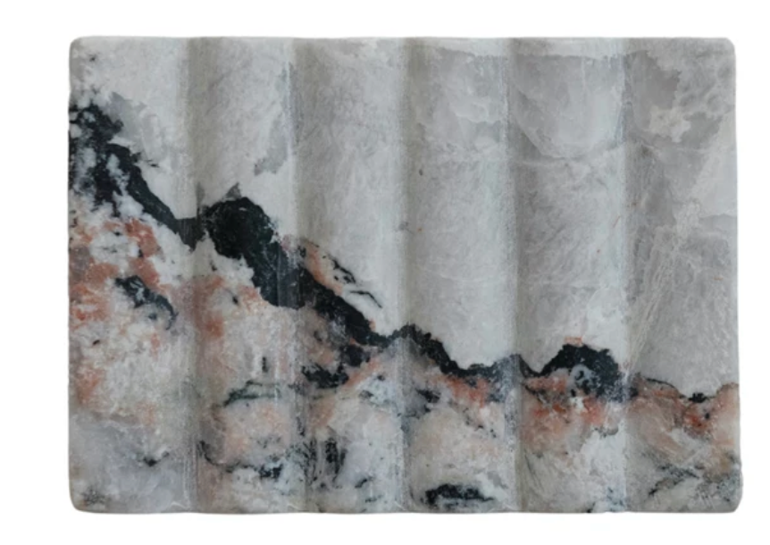 Carved Marble Soap Dish (Each One Will Vary)