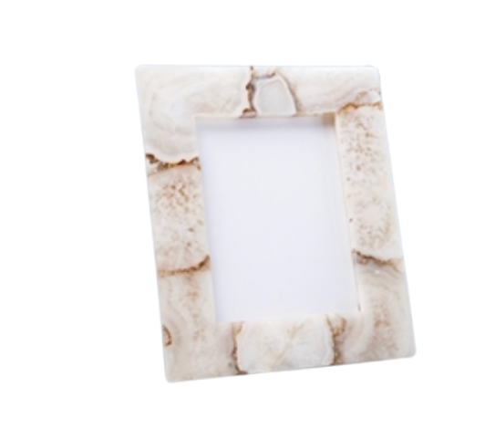 White Agate Photo Frame