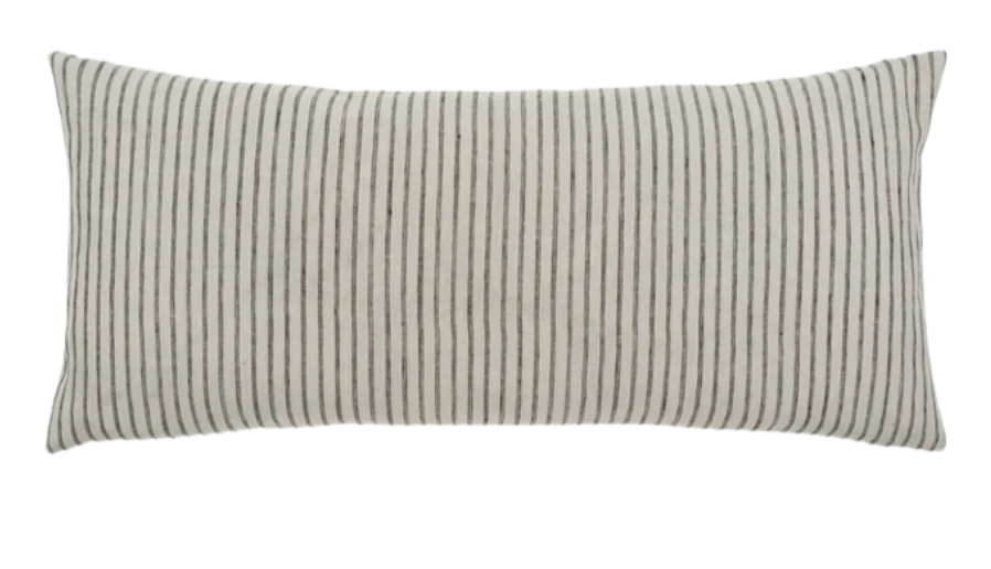 Ticking Stripe Linen Pillow 14” x 31”