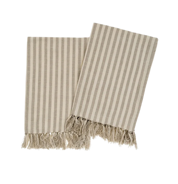 Striped Hand Towels-Set of 2