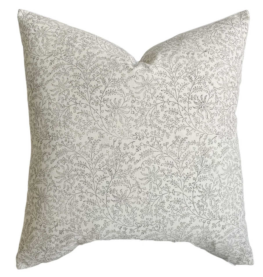 Emelia Floral Handblock Pillow-20