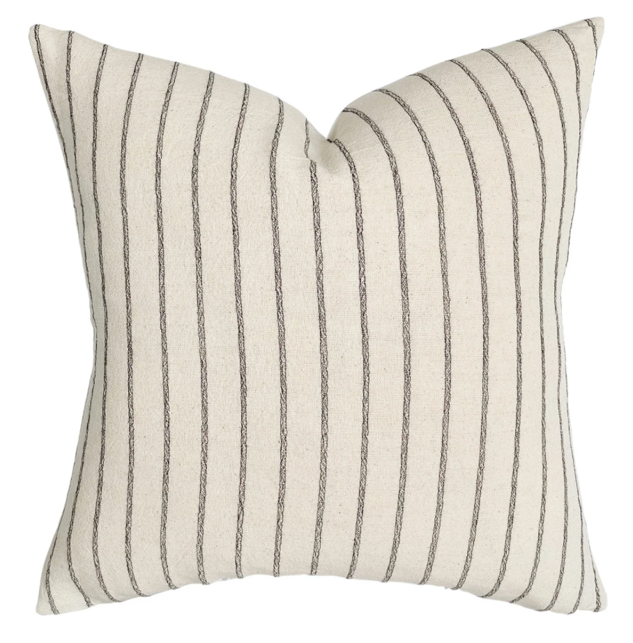 Winston Black Stripe Pillow Cover-22