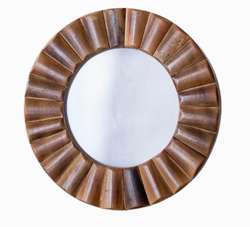 Round Wood Photo Frame
