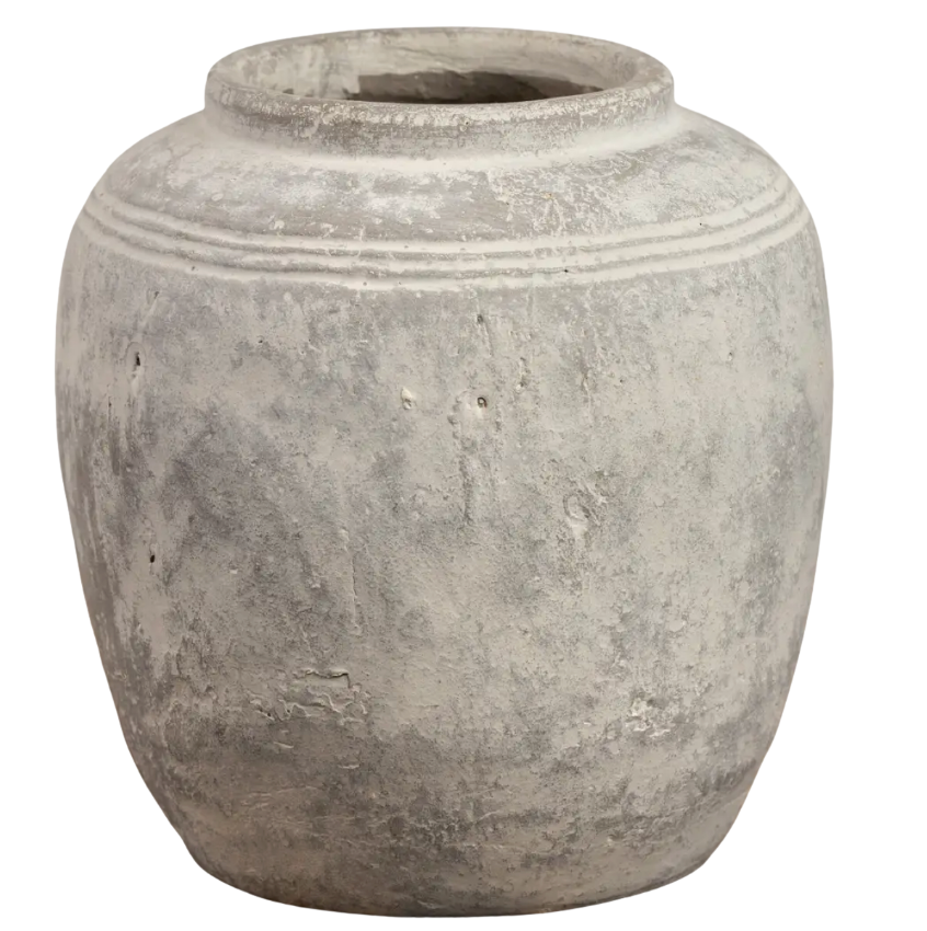 Whitewashed Terracotta Vase