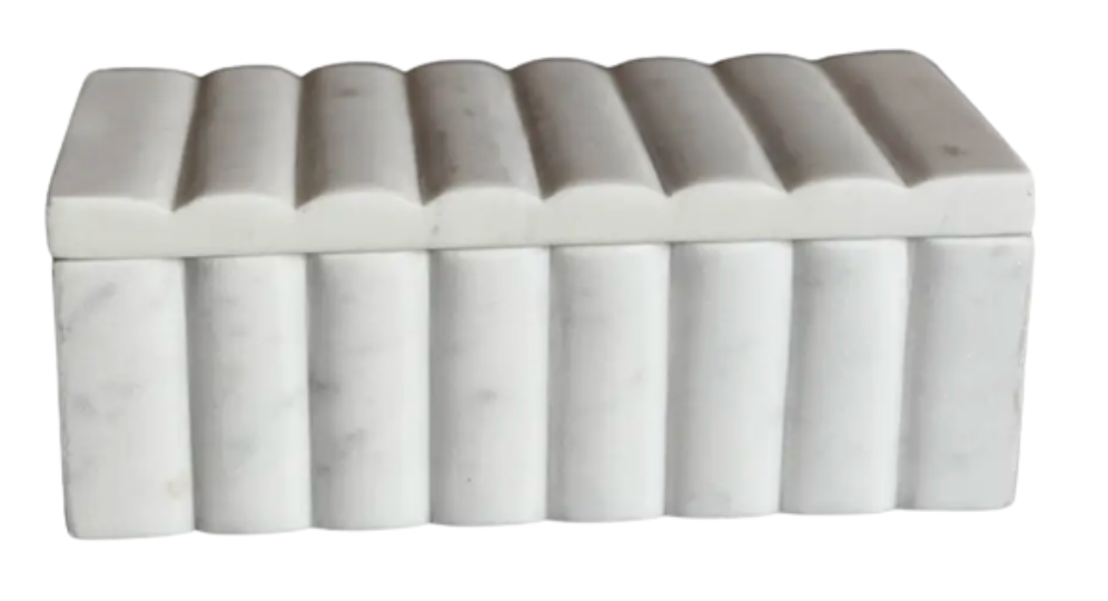 Fluted Marble Box