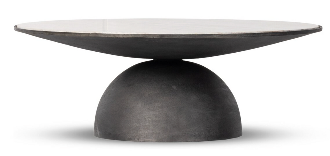 Corbett Marble and Iron Coffee Table