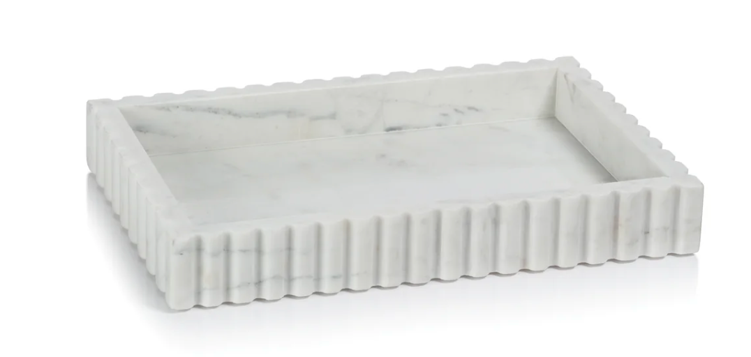 Dwell Scallop Marble Tray