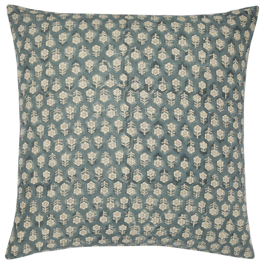 Tulsi Teal Pillow Cover w/Down Insert
