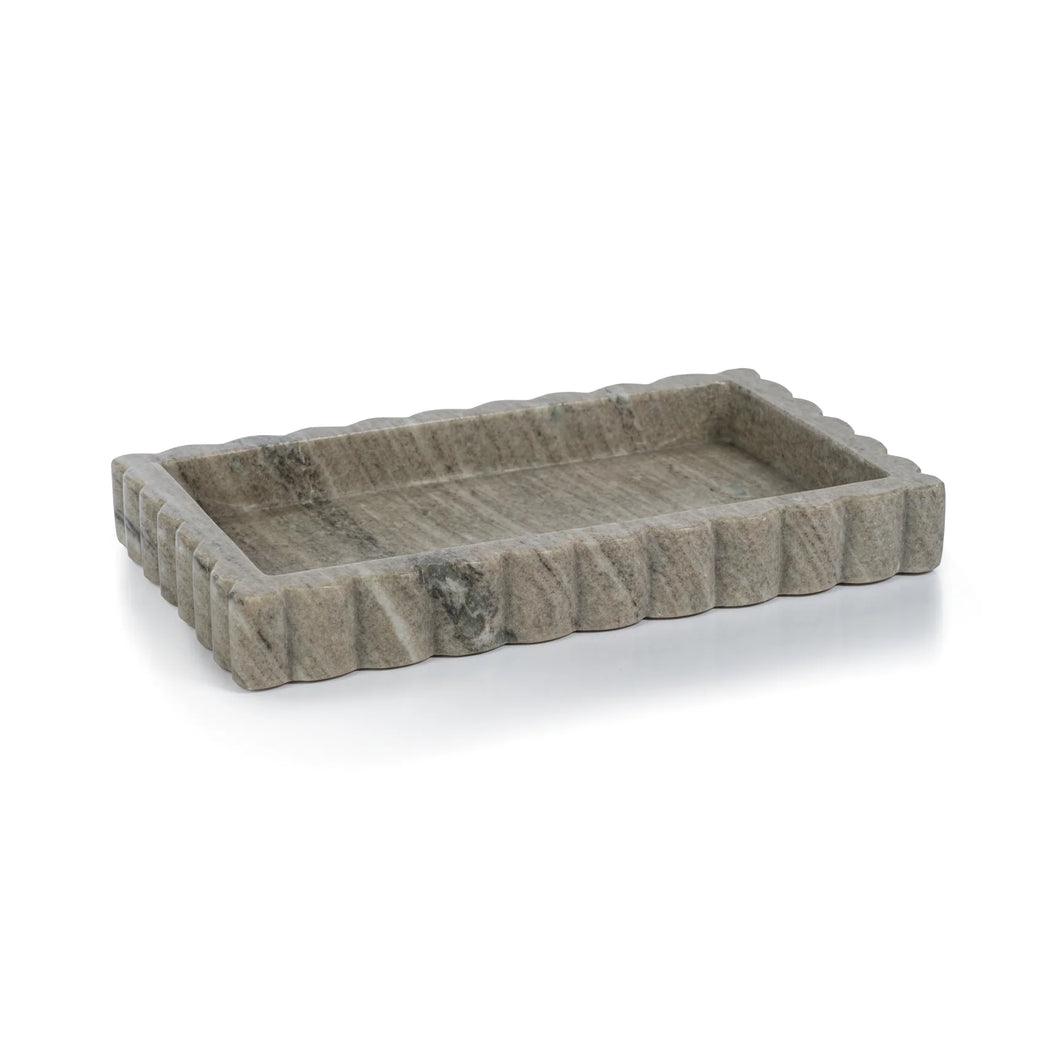 Scallop Marble Tray-Small