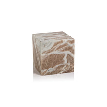 Load image into Gallery viewer, Arabescato Marble Bookend - Cube
