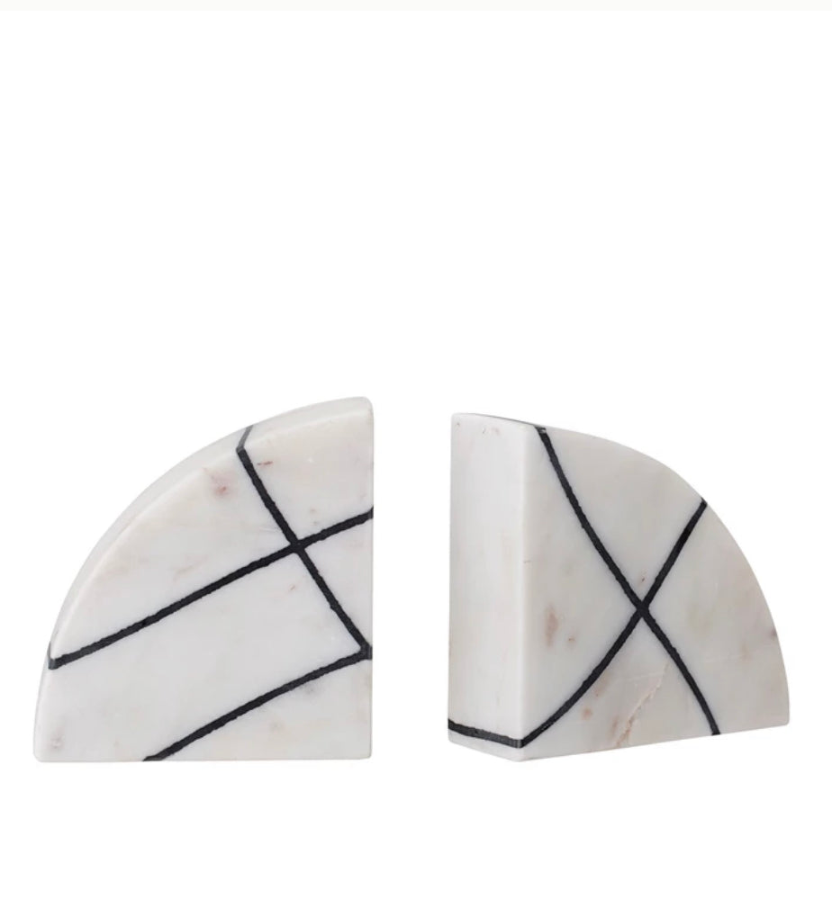 Marble Bookends, Set of 2