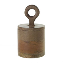 Load image into Gallery viewer, "Harper" mango wood canister, small
