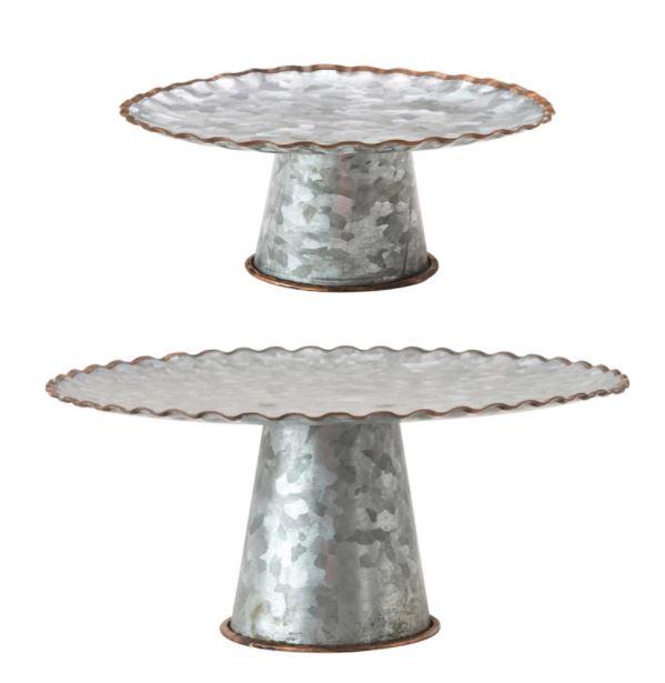 Round Metal Cake Stands-set of 2