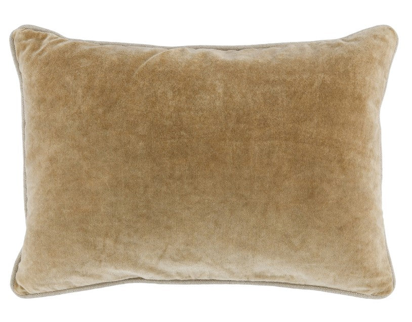 Heirloom wheat velvet pillow